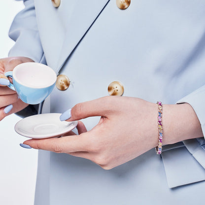 [ELAN LUXE]Ornate Sparkling Multi Cut Party Bracelet