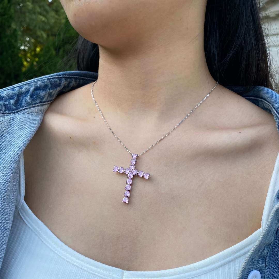 [ELAN LUXE]Radiant Cross Shape Necklace