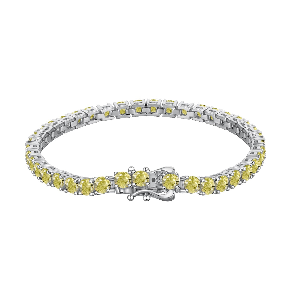 [ELAN LUXE]Ornate Dazzling Round Cut Tennis Bracelet