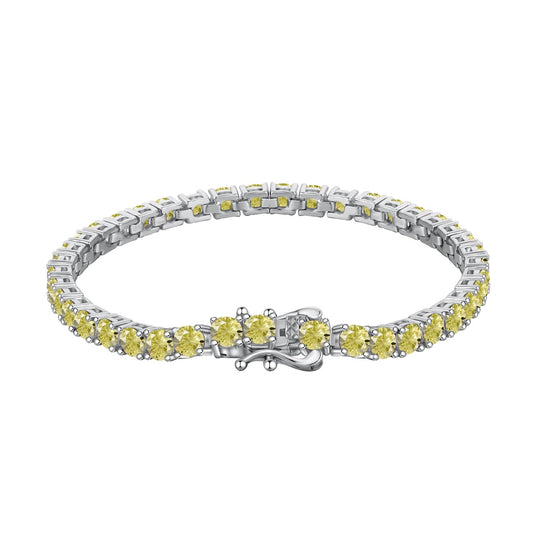 [ELAN LUXE]Ornate Dazzling Round Cut Tennis Bracelet