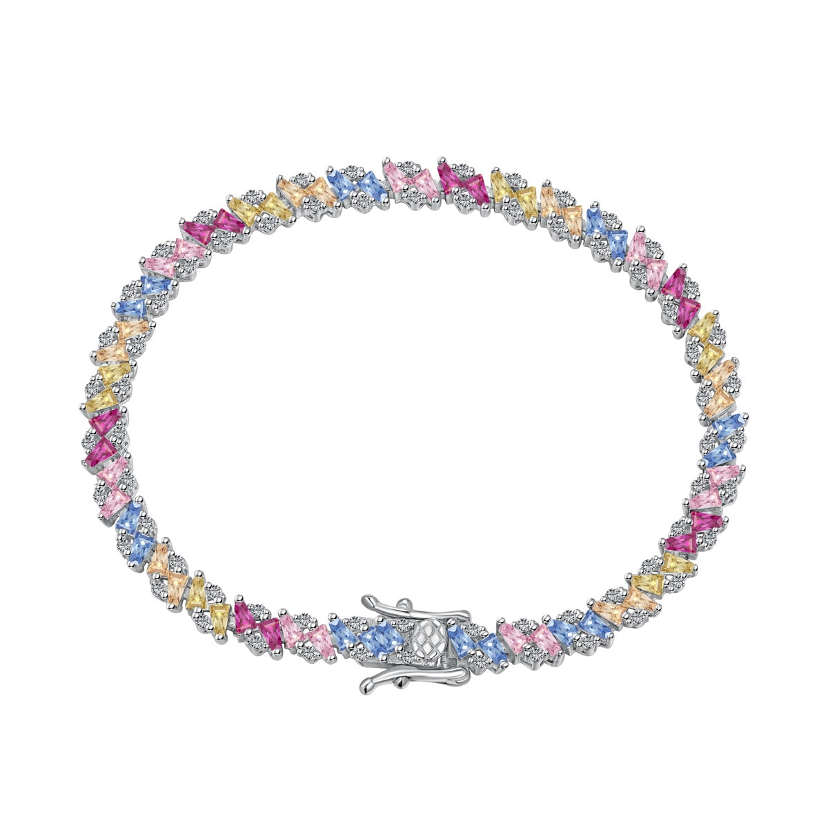 [ELAN LUXE]Ornate Sparkling Multi Cut Party Bracelet