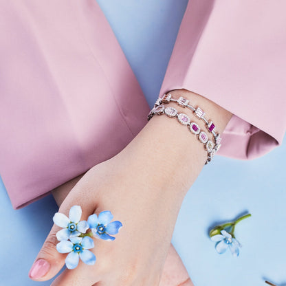 [ELAN LUXE]Dainty Charming Emerald Cut Daily Bracelet