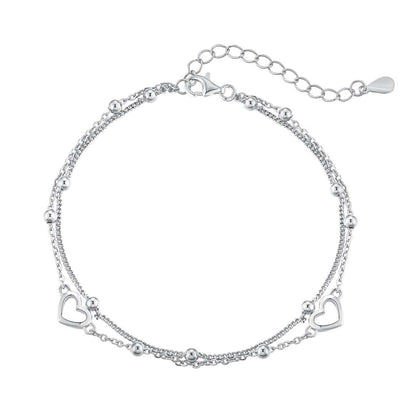[ELAN LUXE]Dainty Double Layer Love Heart Bracelet