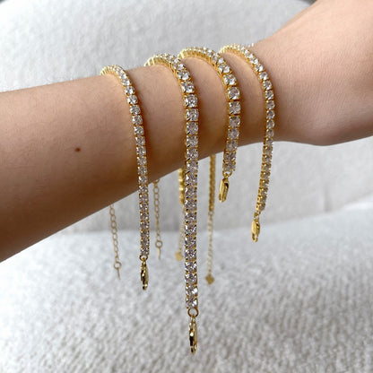 [ELAN LUXE]Sparkling Radiant Princess Cut Tennis Bracelet