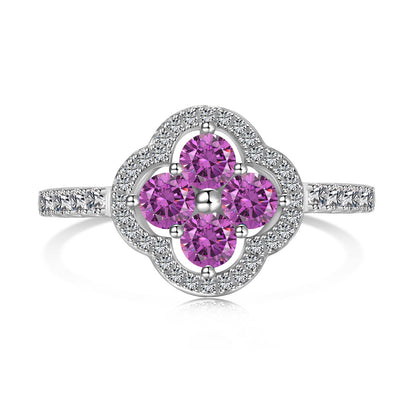[ELAN LUXE]Four Leaf Clover Flower Design Ring