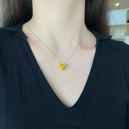 [ELAN LUXE]6.0 carat Radiant Heart Shape Necklace