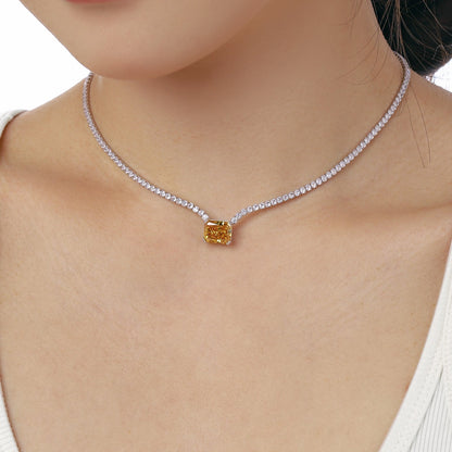 [ELAN LUXE]4.0 Carat Elegant Radiant Cut Necklace