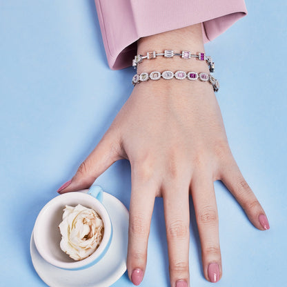 [ELAN LUXE]Exquisite Ornate Emerald Cut Daily Bracelet
