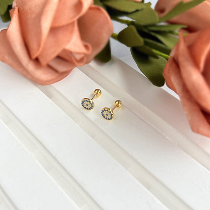 [ELAN LUXE]Devil's Eye Ear Bone Nail Earrings