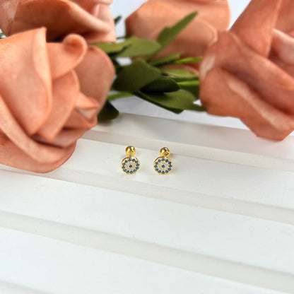 [ELAN LUXE]Devil's Eye Ear Bone Nail Earrings