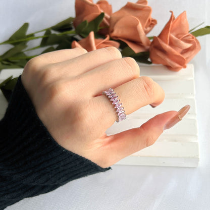 [ELAN LUXE]Gorgeous Marquise Cut Tennis Ring