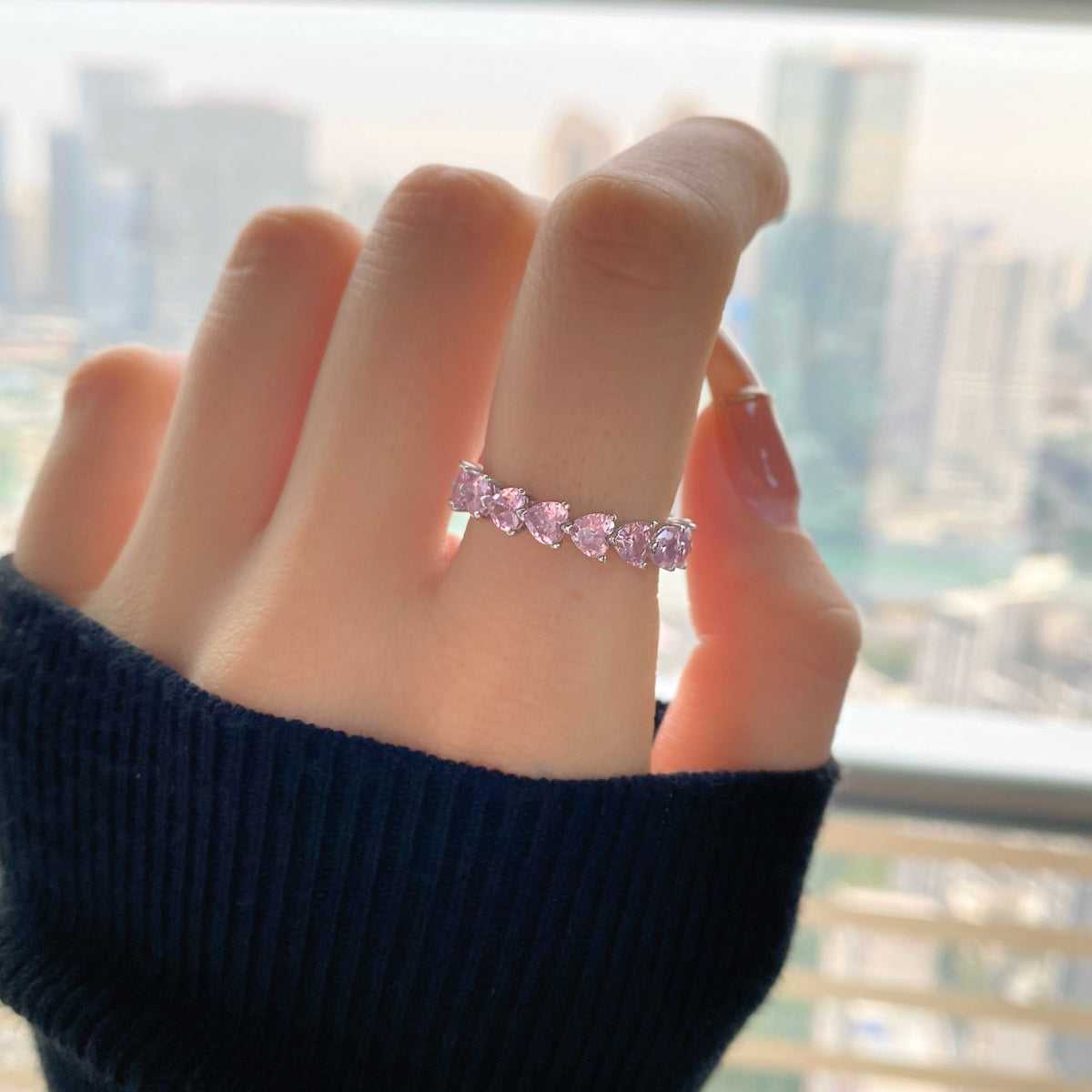 [ELAN LUXE]0.25 Carat Radiant Romance Heart Cut Lover Ring