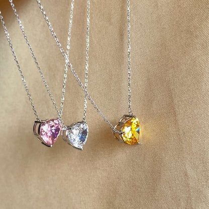 [ELAN LUXE]6.0 carat Radiant Heart Shape Necklace