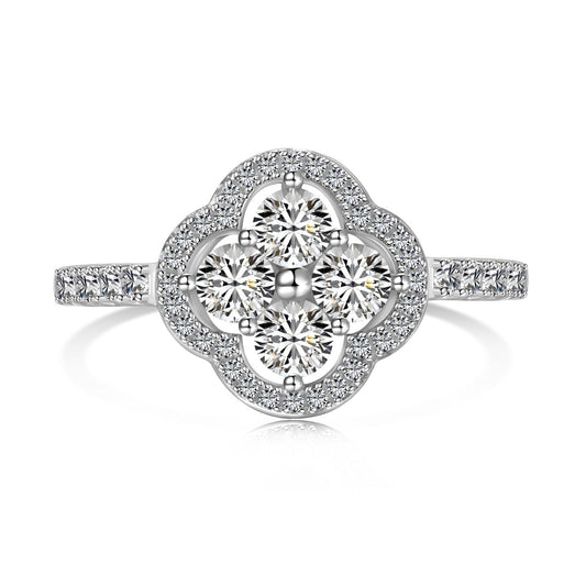 [ELAN LUXE]Four Leaf Clover Flower Design Ring