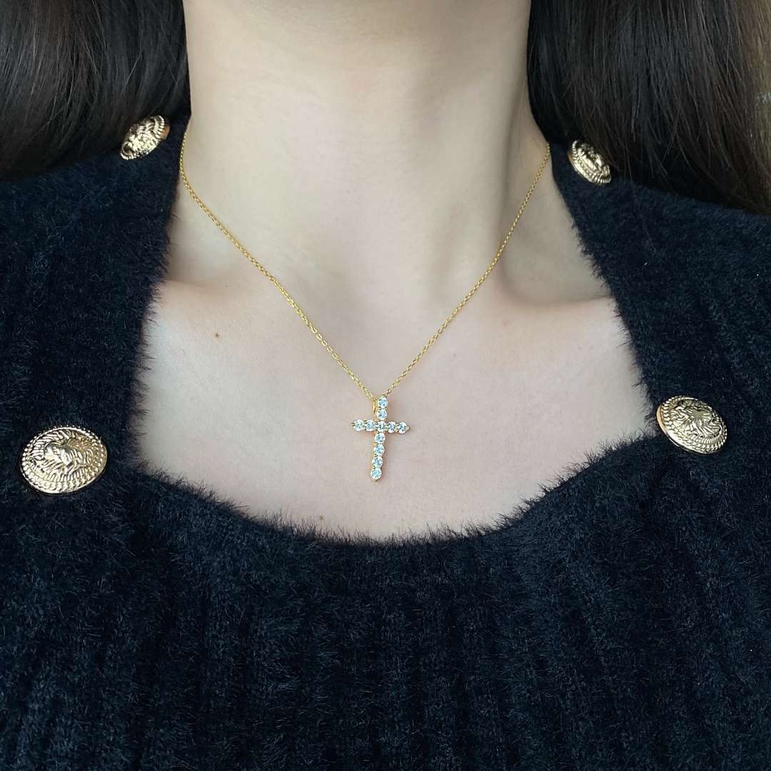 [ELAN LUXE]Unique Cross Shape Necklace