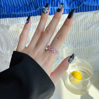 [ELAN LUXE]Dainty Elongated Cushion Cut Tennis Ring