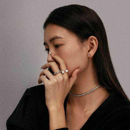 [ELAN LUXE]Elegant Tennis Chain Necklace