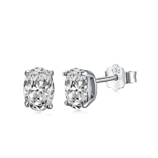 [ELAN LUXE]Oval Classic Dignified Elegant Earrings