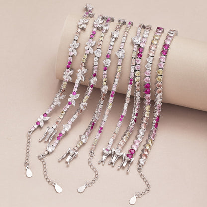[ELAN LUXE]Delicate Colorful Emerald Cut Party Bracelet