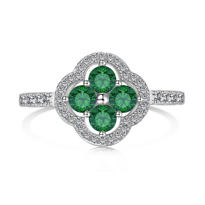 [ELAN LUXE]Four Leaf Clover Flower Design Ring