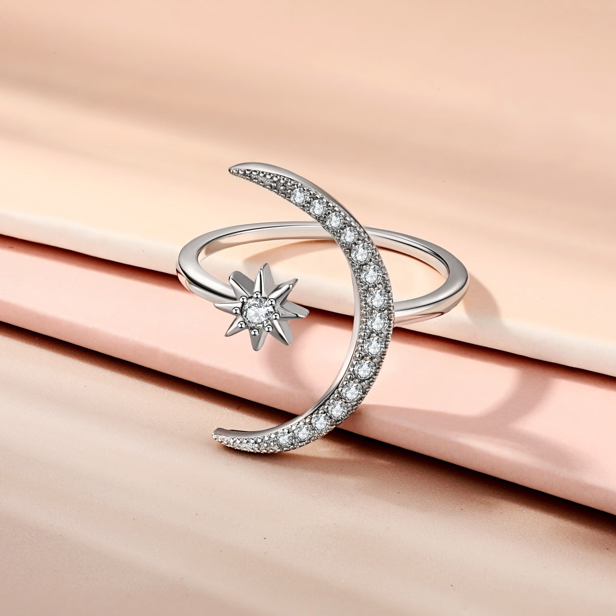 [ELAN LUXE]Eternity Moon & Star Ring