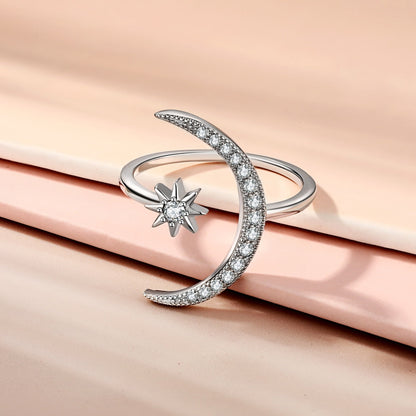 [ELAN LUXE]Eternity Moon & Star Ring