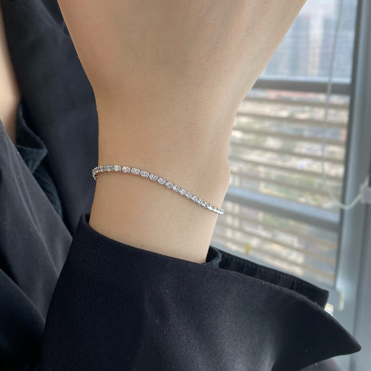 [ELAN LUXE]Elegant Emerald Cut Daily Bracelet