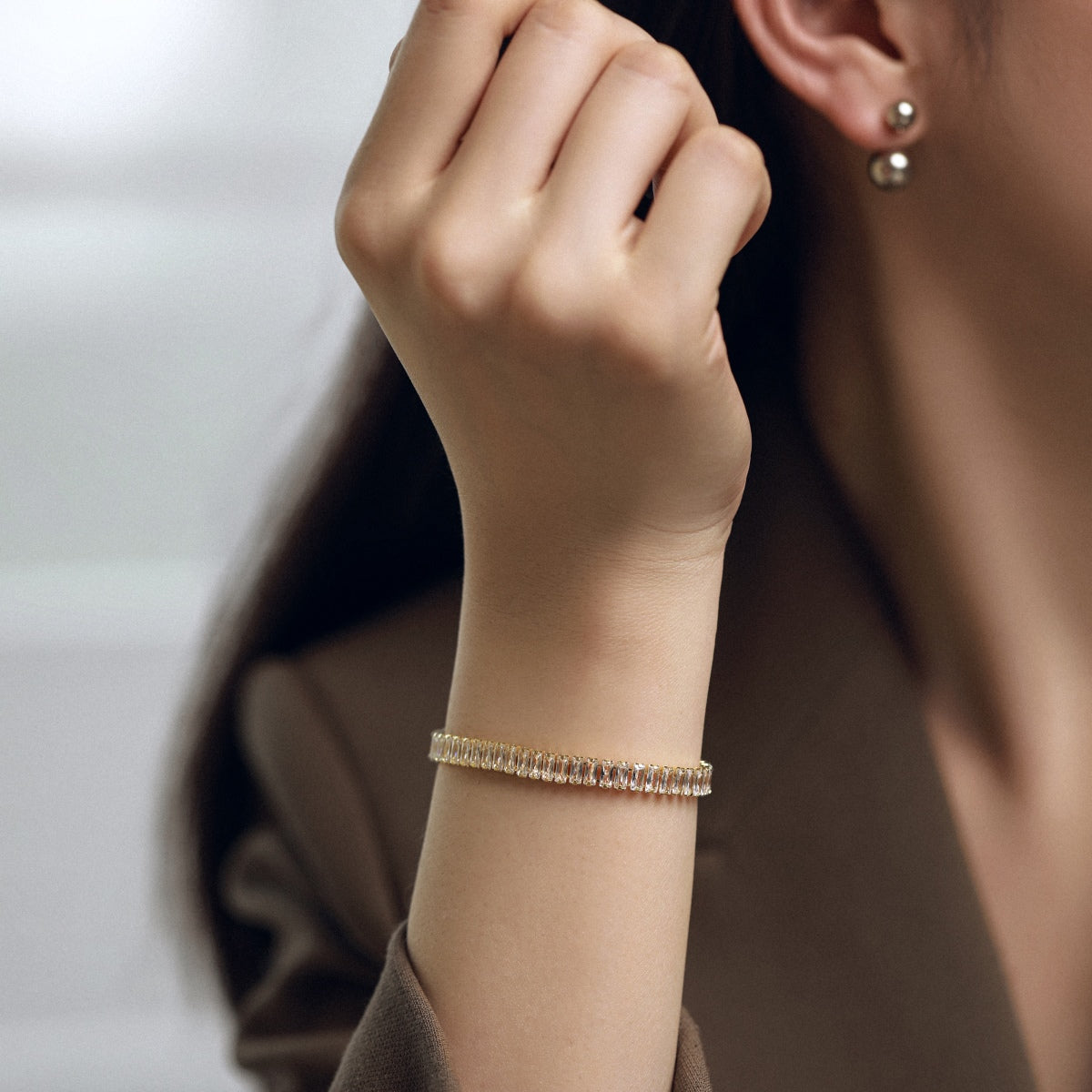 [ELAN LUXE]Exquisite Emerald Cut Daily Bracelet