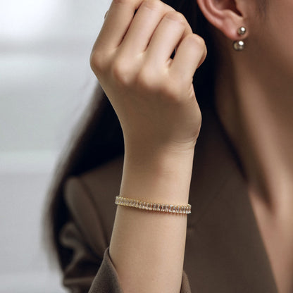 [ELAN LUXE]Exquisite Emerald Cut Daily Bracelet