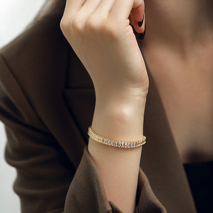 [ELAN LUXE]Exquisite Emerald Cut Daily Bracelet
