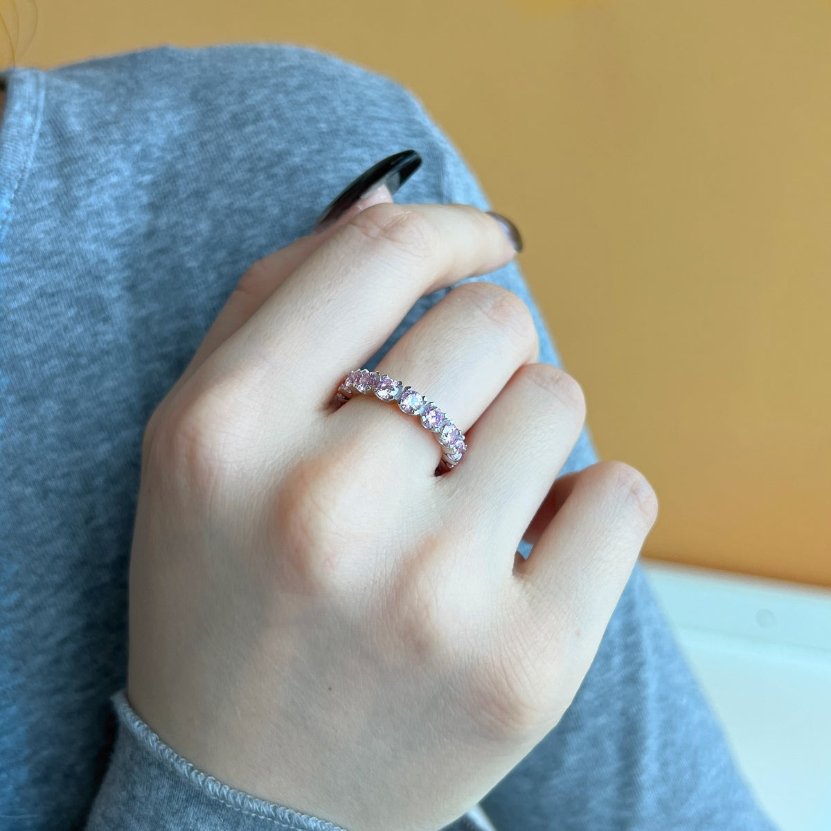[ELAN LUXE]Eternity Round Cut Tennis Ring
