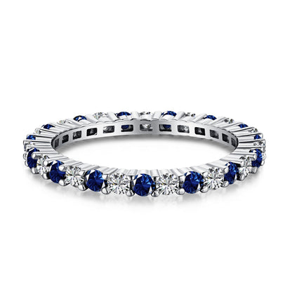 [ELAN LUXE]Exquisite Colorful Round Cut Tennis Ring