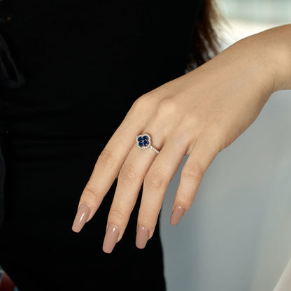 [ELAN LUXE]Four Leaf Clover Flower Design Ring