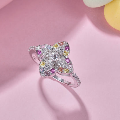[ELAN LUXE]Luxurious Colorful Flower Shape Banquet Ring