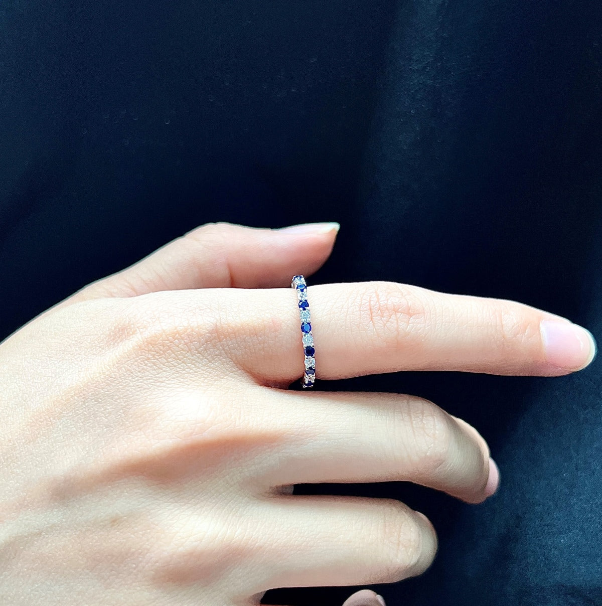 [ELAN LUXE]Exquisite Colorful Round Cut Tennis Ring