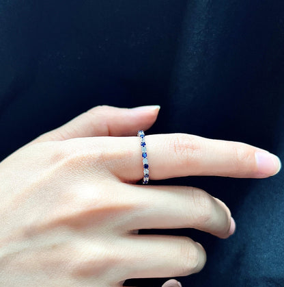 [ELAN LUXE]Exquisite Colorful Round Cut Tennis Ring