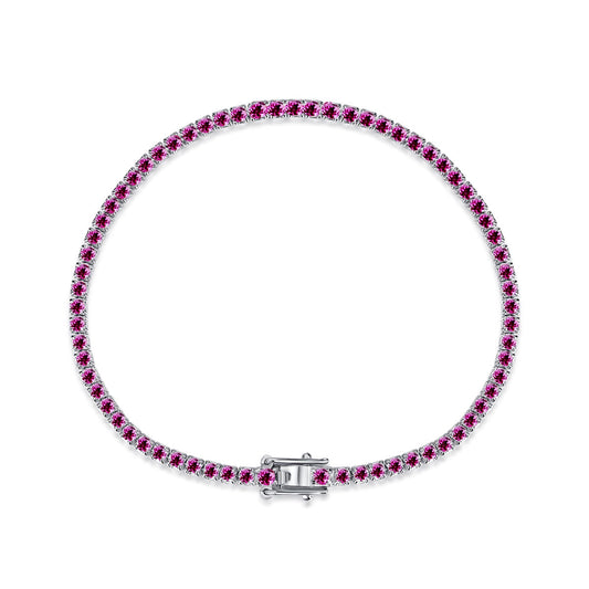[ELAN LUXE]Dazzling Colorful Round Cut Daily Bracelet