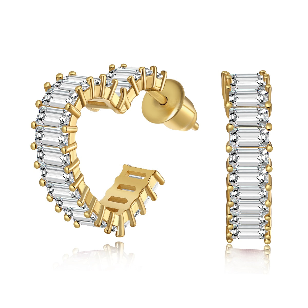 [ELAN LUXE]Radiant Heart Cutout Earrings