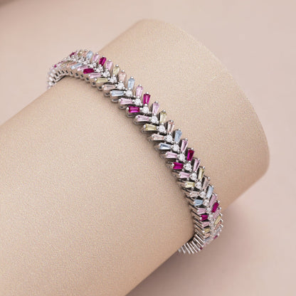 [ELAN LUXE]Dainty Radiant Emerald Cut Daily Bracelet