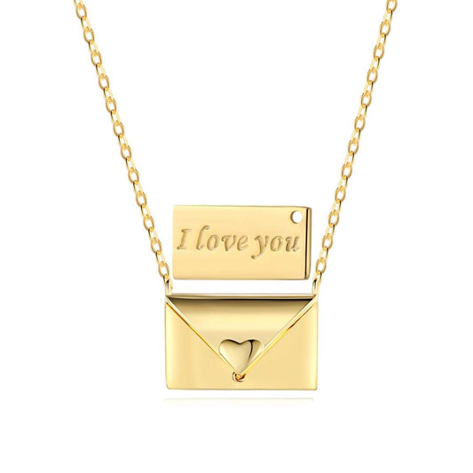 [ELAN LUXE]Envelope Heart Shape Mother's Day Necklace