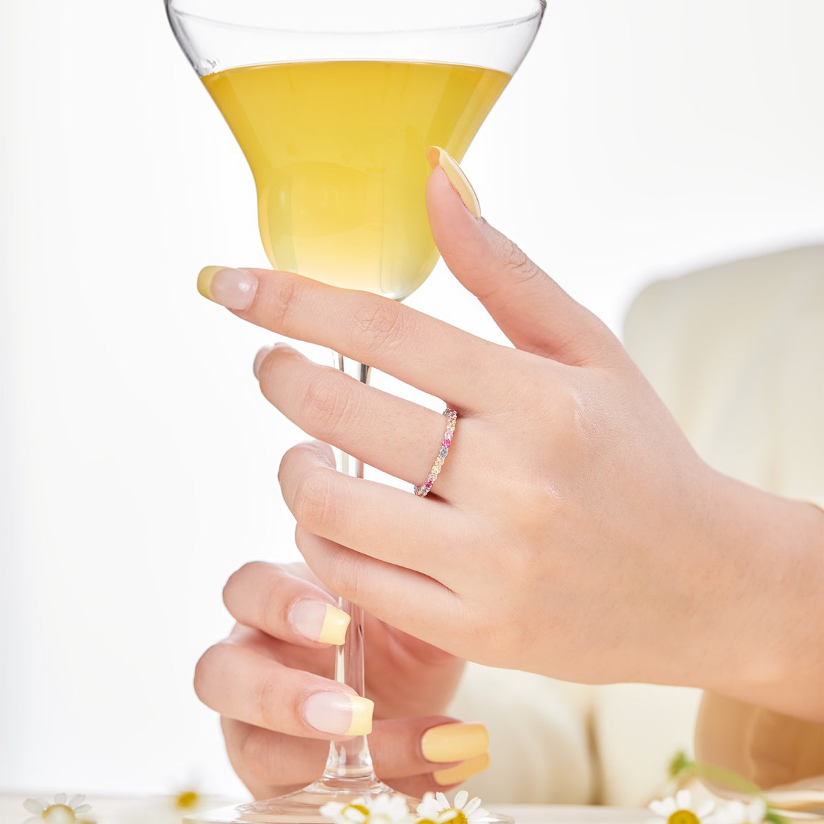 [ELAN LUXE]Elegant Vivid Round Cut Daily Ring