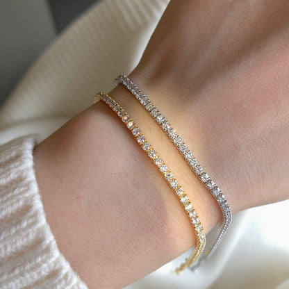 [ELAN LUXE]Radiant Shinning Princess Cut Tennis Bracelet