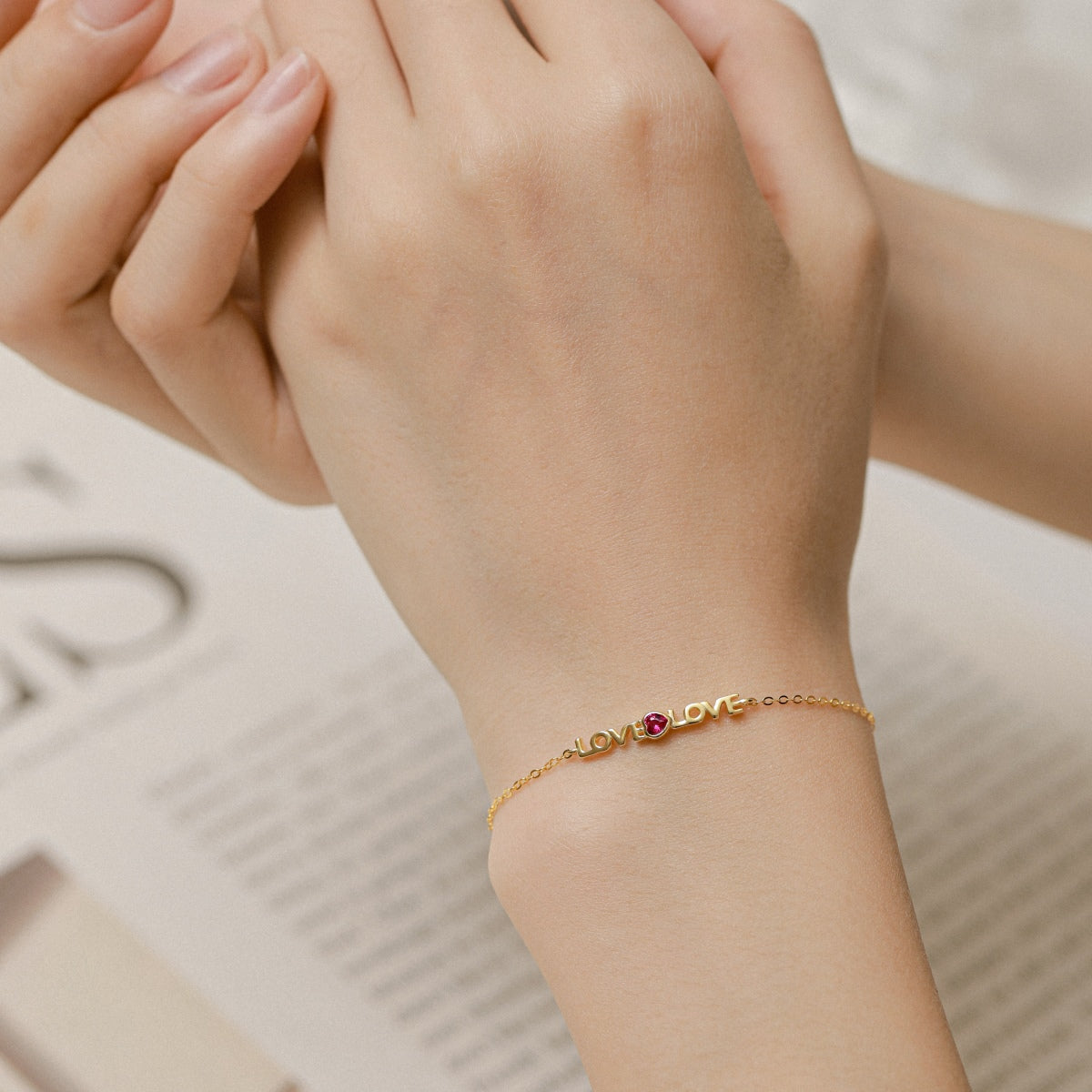 [ELAN LUXE]Romantic Heart Shape Lover Bracelet