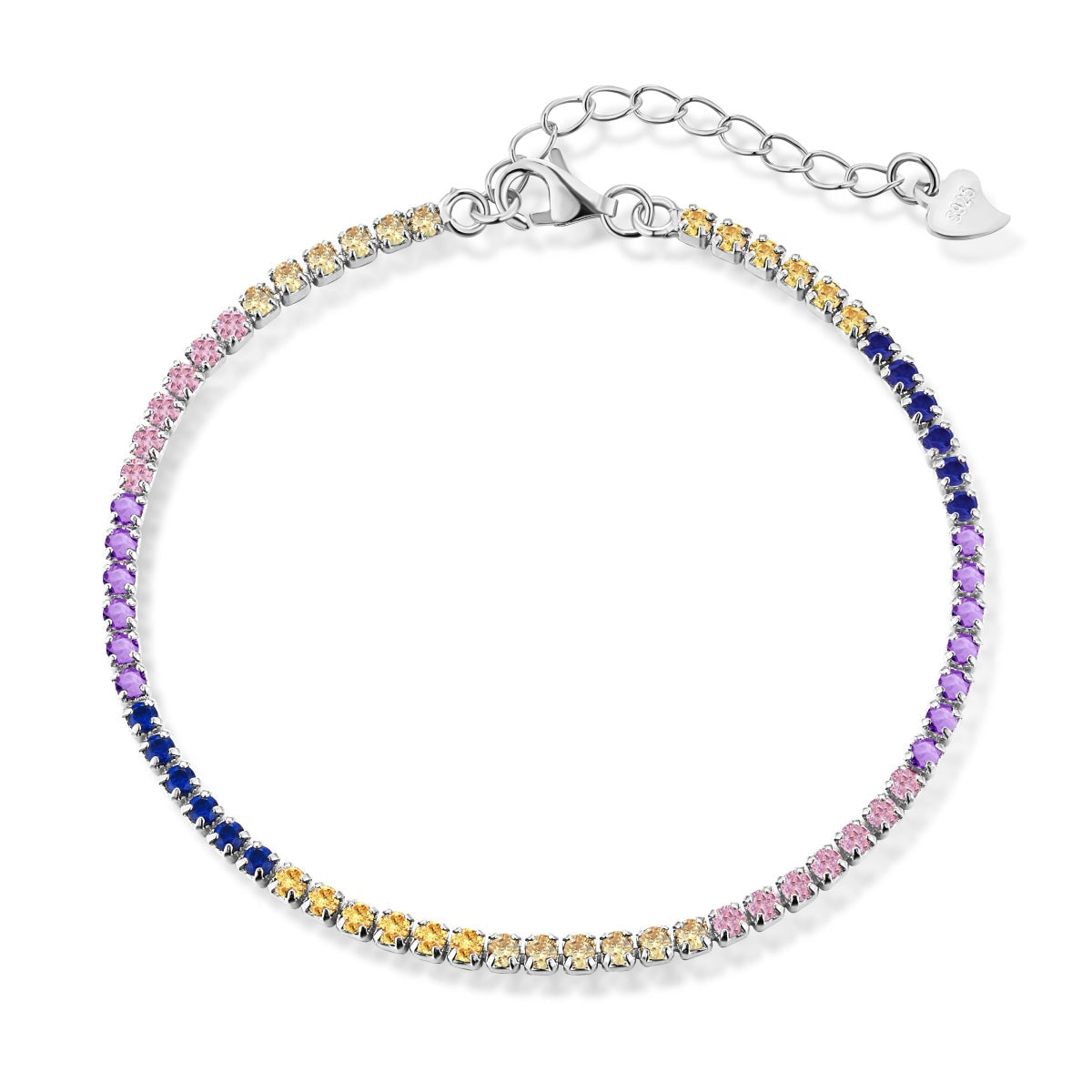 [ELAN LUXE]Radiant Shinning Princess Cut Tennis Bracelet