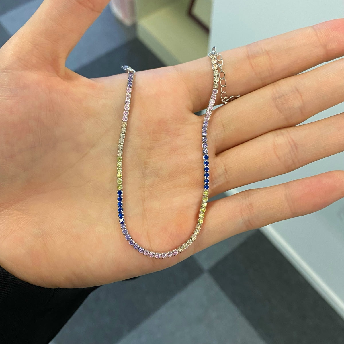 [ELAN LUXE]Radiant Shinning Princess Cut Tennis Bracelet