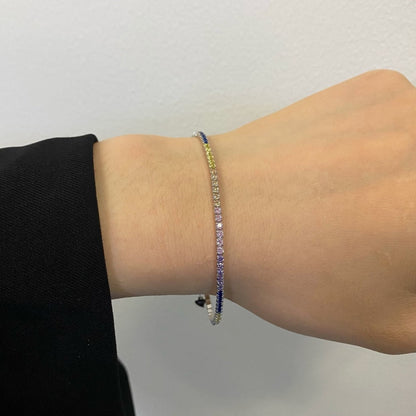 [ELAN LUXE]Radiant Shinning Princess Cut Tennis Bracelet