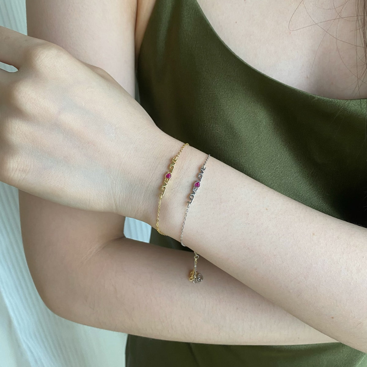 [ELAN LUXE]Romantic Heart Shape Lover Bracelet