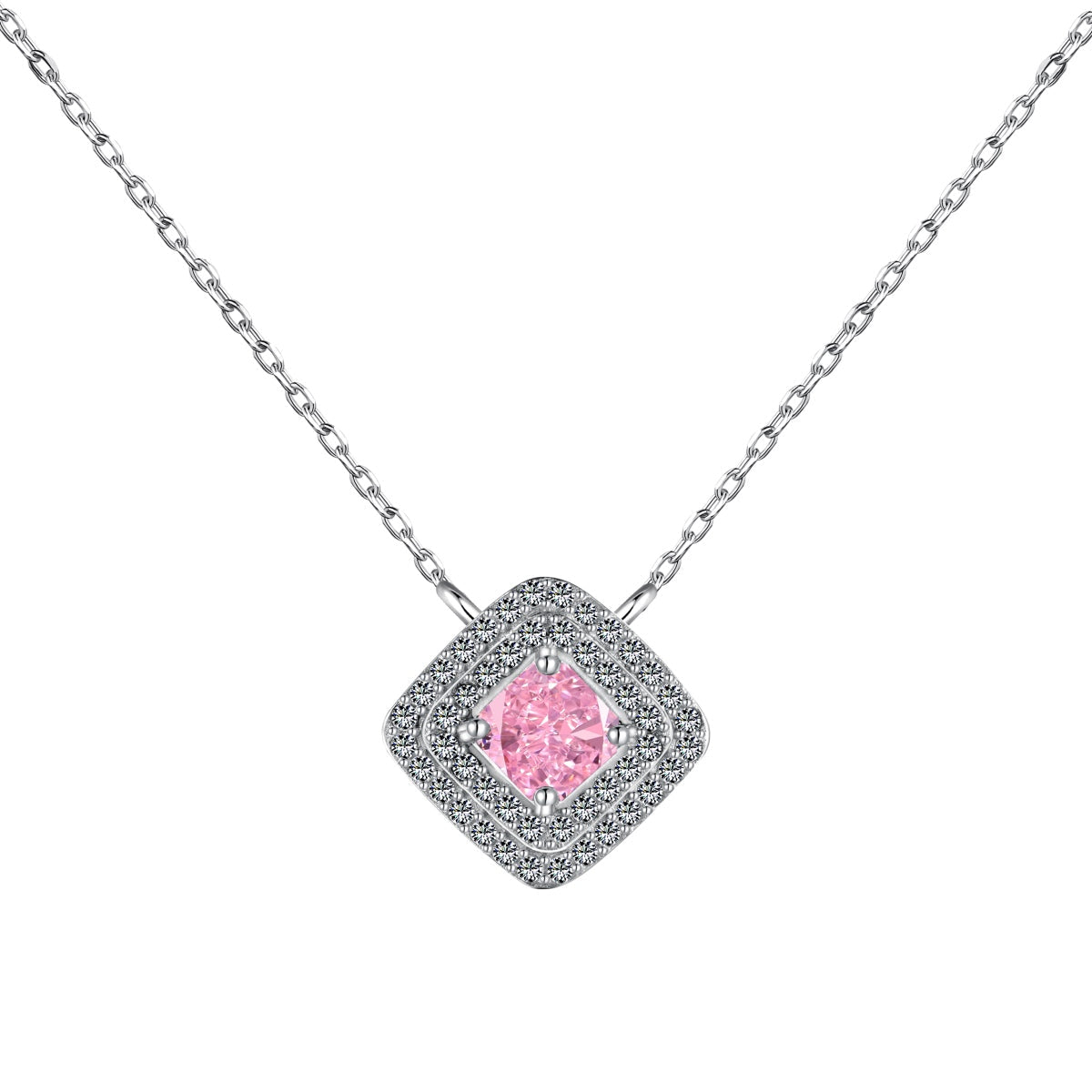 [ELAN LUXE]Sparkling Asscher Cut Necklace