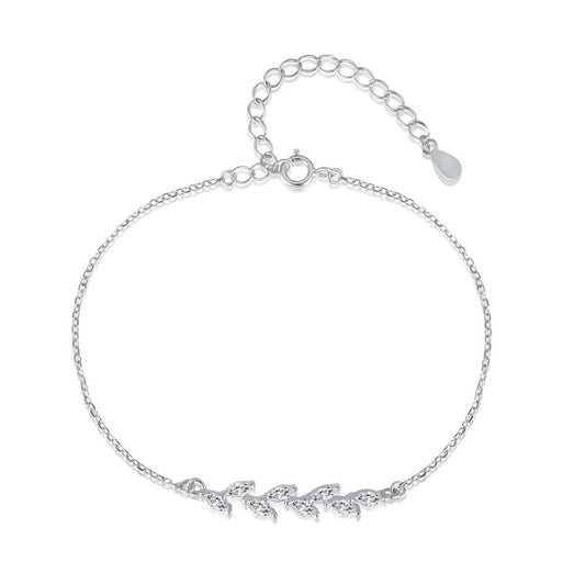 [ELAN LUXE]Elegant Wheat Leaves Shape Bracelet