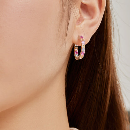 [ELAN LUXE]Unique Round Cut Daily Earrings